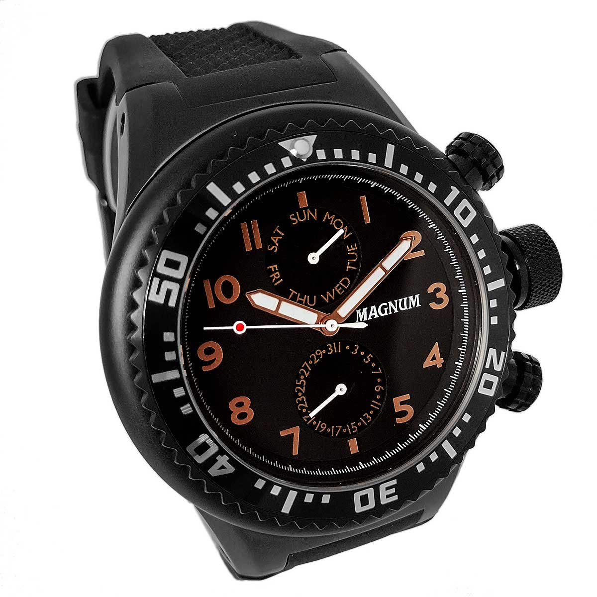 Relógio Magnum Racing Quartz Masculino Feminino - Preto+Azul