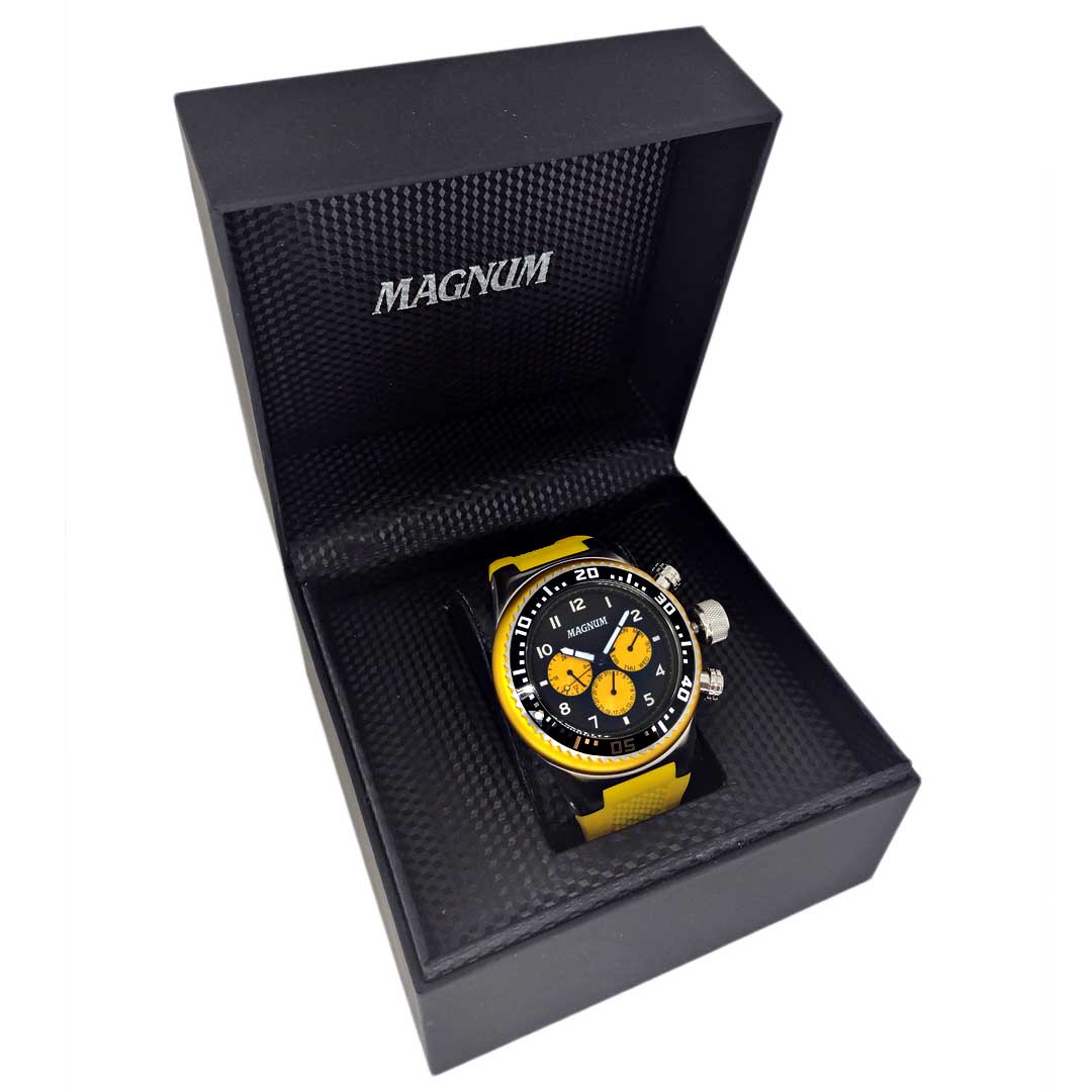 Pulseira Relogio Borracha Masculino Magnum