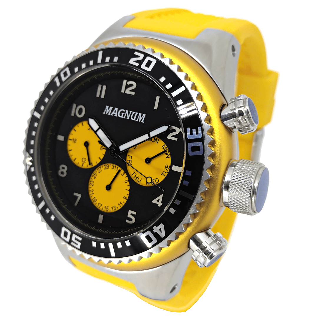 Pulseira Relogio Borracha Masculino Magnum