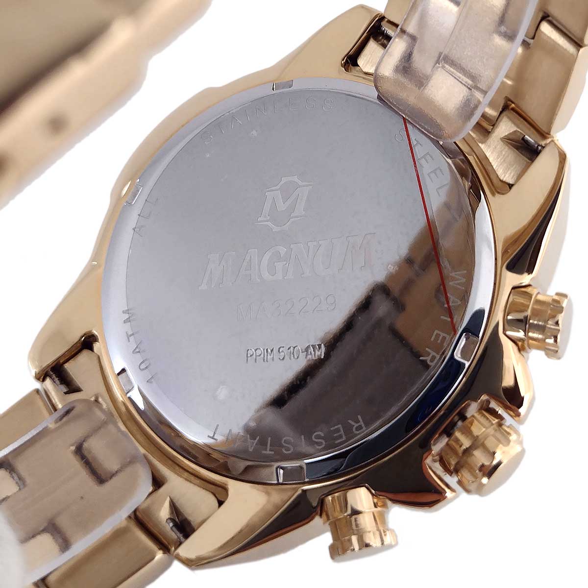 Relógio Magnum Masculino Ref: Ma35244u Cronógrafo Dourado Dourado