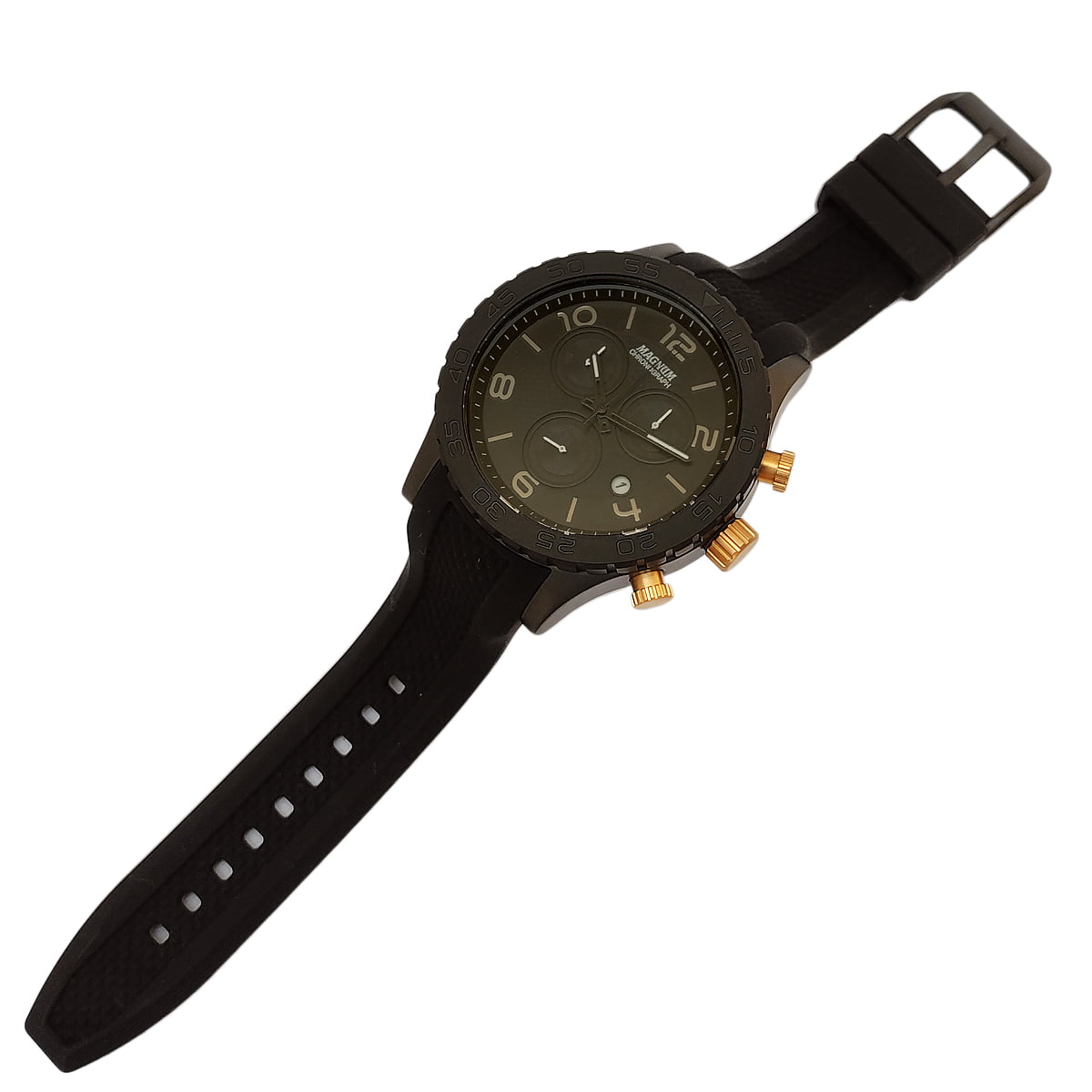 Relógio Magnum Sports MA33504J Quartz Preto Pulseira de Borracha