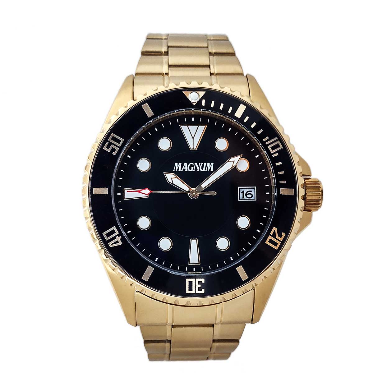 Relógio Magnum Masculino Dourado Ma33013h, relógio magnum dourado