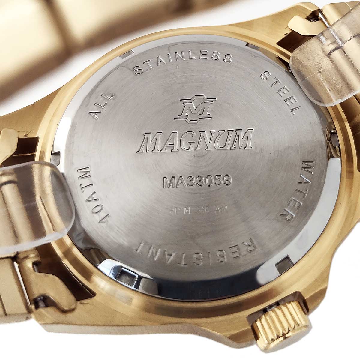 Relógio Magnum Masculino Ref: Ma33059a Casual Dourado