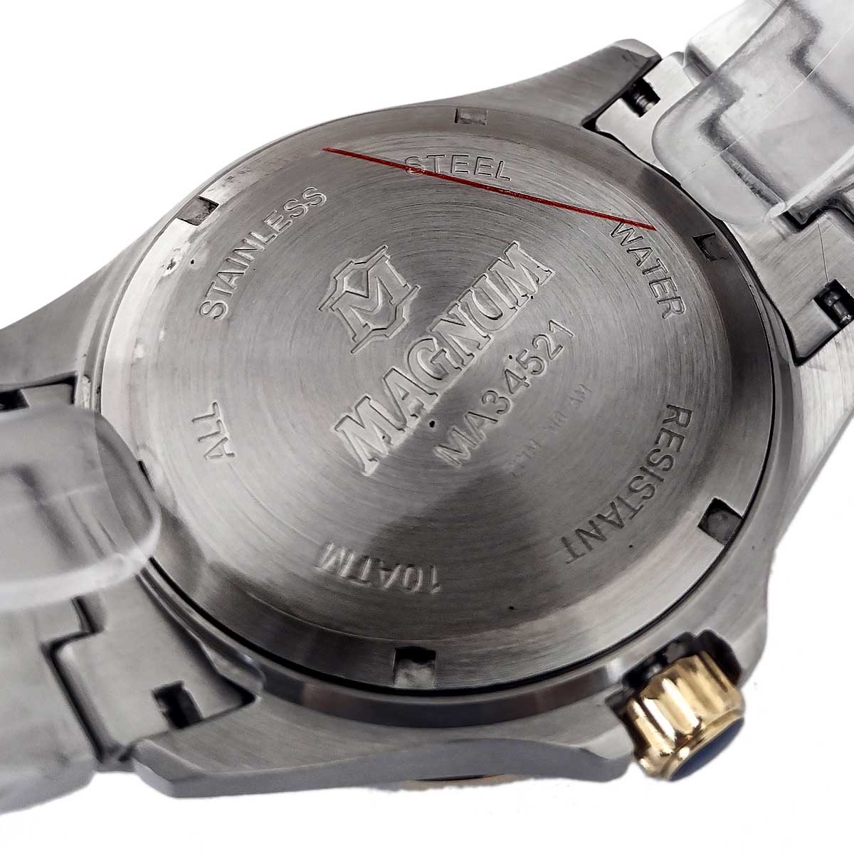 Relógio Magnum Steel Masculino MA32185S Pulseira Aço Prata Multifunção