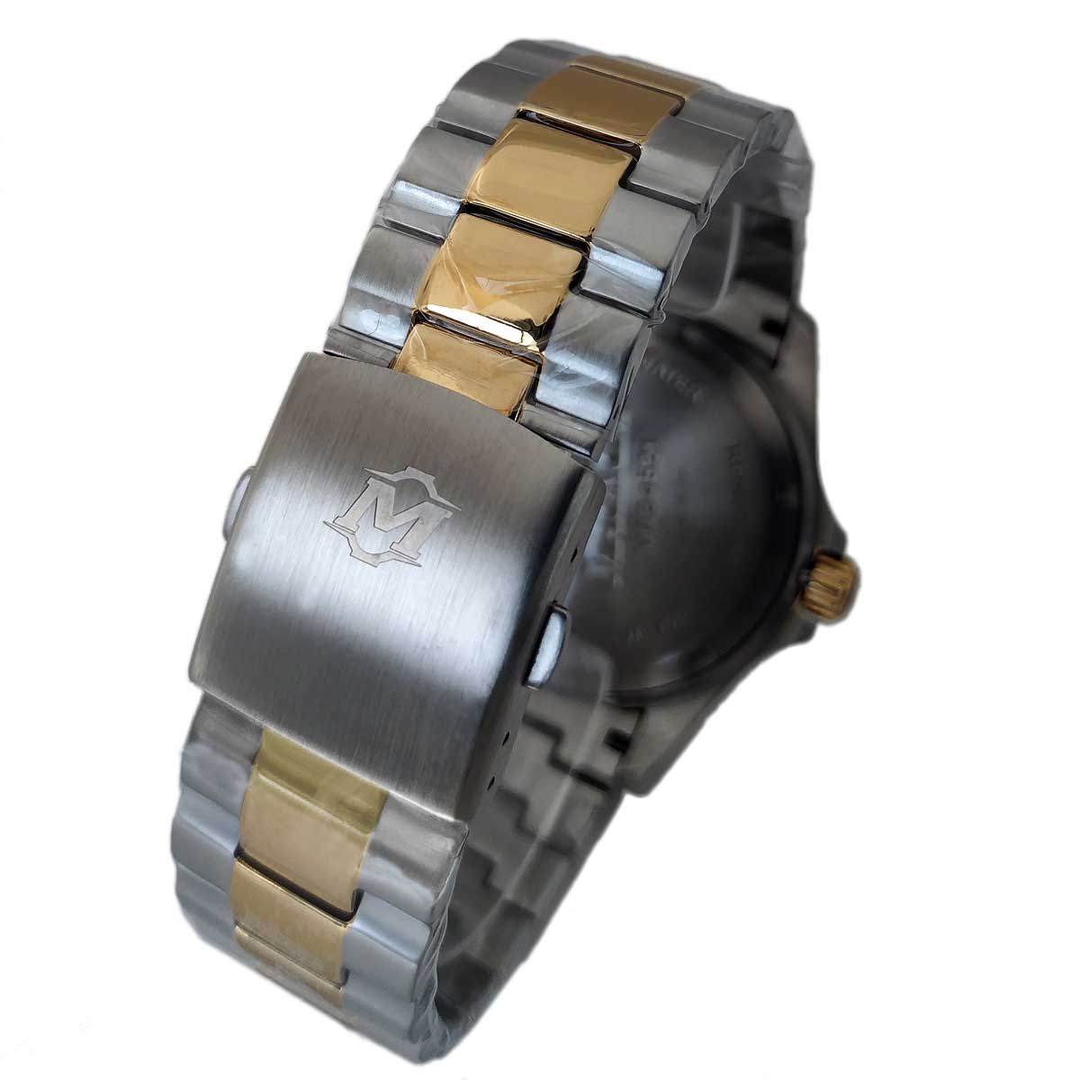 Relógio masculino prata e dourado pulseira de aço Champion CA30132P