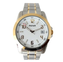 Relógio masculino prata e dourado pulseira de aço Champion CA30132P