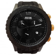 Relógio Magnum Masculino Multifunção Ma34012f Aço Grande